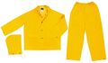 Mcr Safety 2903s Classic Pvc Polyester 3-piece Rainsuit With Elastic Waist Pants Yellow Small 