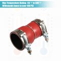 X Autohaux 1 Set 4-ply Intercooler Boot Kit Hose Boots With T-bolt Clamps Replace Plain Red