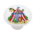 Circus Animal Tent High Gloss Ceramic Drawer Knob 