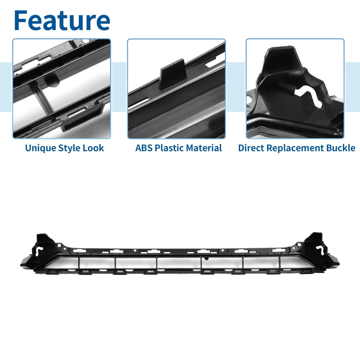1 Pcs Lower Front Hood Bumper Grille Grill Center No 4g0807683c For Audi A6 C7pa Sline 2018 Sport Style Black