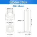 Nylon Hex Bolts M4 X 40mm 300 Piece Set With Nuts And Flat Washers White Plastic Full Threaded Head Screws For Electronics