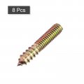Uxcell 5 16-18x1-3 4 Hanger Bolts 8pcs Double Ended Screws Wood Dowel For Furniture