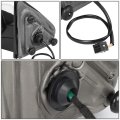 Left Driver Side Chrome Power Heated W Puddle Light Rear View Mirror Compatible With Chevy Silverado Gmc Sierra 14-18