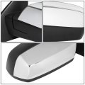 Left Driver Side Chrome Power Heated W Puddle Light Rear View Mirror Compatible With Chevy Silverado Gmc Sierra 14-18