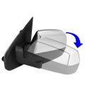 Left Driver Side Chrome Power Heated W Puddle Light Rear View Mirror Compatible With Chevy Silverado Gmc Sierra 14-18