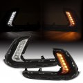 Hecasa Pair Led Fog Lights For 2016-2018 Hyundai Elantra Sixth Generation Replacement 92207-f2100 92208-f2100 Front Bumper Lamp 