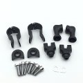 Hk Group Motorcycle Black Short Angled Adjustable Highway Peg Mounting Kit For Bike With 1 Inch 25mm Front Engine Guard Frame