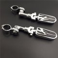Smt-chrome Short Angled Adjustable Highway Peg Mounting Kit Lightning Footrest Compatible With V-star Roadstar Suzuki Boulevard