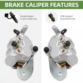 M Mati Rear Left Right Brake Calipers Pads For Yamaha Rhino 700 Yx Viking 700 Yxm700 Yxc700 Wolverine Yxe70 Yxf85