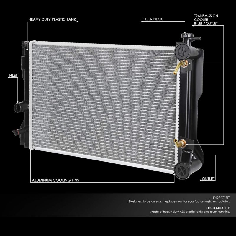 Aluminum Core Radiator For 09-17 Toyota Corolla Matrix And 09-10 Pontiac Vibe Automatic Transmission Cu13106 Oem-ra-13106 23