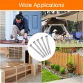 Uxcell 50pcs Fence Deck Nails 1 3 16 Inch 304 Stainless Steel Spiral Nail Shank Spikes For House Floor Repairing Wall