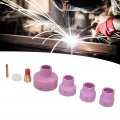 7pcs Tig Gas Lens Kit Welding Torchgas For Wp 9 20 25 2 4mm Orifice Sizeglass Cup With Ceramic Electrode Holder Connector Ptfe