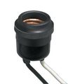 Leviton 001-55 Blk Black Rubber Outdoor Lamp Socket 