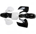 Dirt Bike Plastic Set Black For 110 150 Frame Chinese Bikes Kawasaki Klx Kx65 Suzuki Drz Apollo Baja Coleman And Taotao 