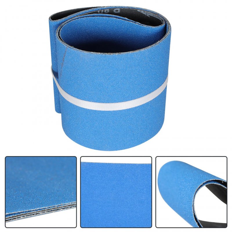 2 Pack 6 X 48 In Zirconia Sanding Belts 80 Grit Abrasive Sand Paper For Wood Metal And Automobile Polishing