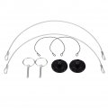 Qiilu Hood Pin Lock 2pcs Universal Aluminum Racing Bonnet Latch Appearance Kit Black