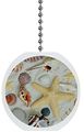 Starfish And Seashells On Beach Solid Ceramic Fan Pull 