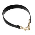 19 29 Inch Pu Leather Short Bag Strap With Clasp Purse Handles Handbags Replacement Straps For Clutch Underarm Bags Black Gold 