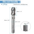 2pcs Spiral Flute Thread Taps 5 8-11 Unc 2b Machine Threading Tap Bit Uncoated Screw Tapping Repair Tool M2 High-speed Steel