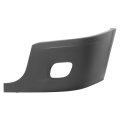 Hecasa Front Bumper End Cap For 2008-2017 Freightliner Cascadia Cover Corner Extension W Fog Light Holes Black Driver Side 
