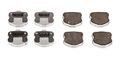 Z26-1185r Carbon Fiber Ceramic Rear Brake Pads For Chevrolet Corvette 2006 To 2013 Performance Street Warrior Upgrade With 
