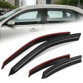 Auto Dynasty 4pcs Carbon Fiber Pattern Window Visors For 2000-2005 Chevrolet Impala Tape-on Rain Guards Shield Vent Shade 