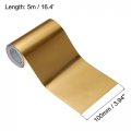 Uxcell Waterproof Peel And Stick Decorative Tape Self Adhesive 3 94 W X 16 4 L Pvc Removable For Wall Edge Glossy Gold Tone
