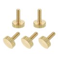 5pcs Brass Knurled Thumb Screws M3x8mm Flat Stripe Bolt Knob Fasteners Solid Diamond Knobs For Electronic Mechanical 