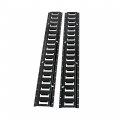 Waltyotur 2 Pcs Track Tie Down Rail 3 For Garages Vans Trailers Motorcycle Downs Bar Rails Powder Coat Black 2000 Lbs