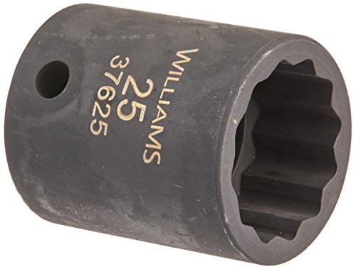 Williams 37625 1 2-inch Drive 25mm Standard Impact Socket 12-point