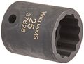 Williams 37625 1 2-inch Drive 25mm Standard Impact Socket 12-point