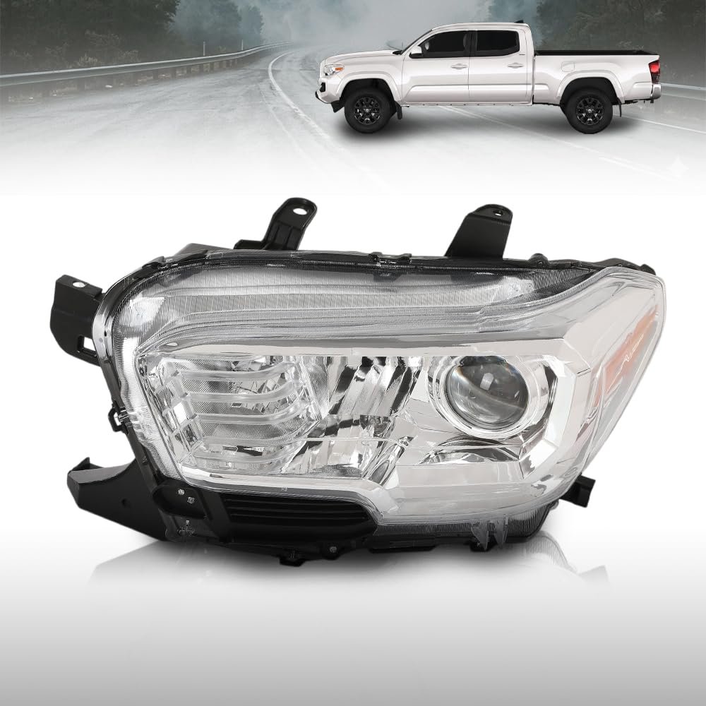 Headlight Assembly Left Driver Side For Toyota Tacoma 2016 2017 2018 Fits Models Without Factory Led Daytime Running Light