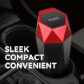 Auto Dynasty Pack Of 2 Diamond Design Leakproof Car Trash Garbage Can Cup Holder With Removable Lid Universal For Home Office
