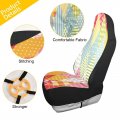 Yettasbin Colorful Patchwork Front Car Seat Cover Non-slip Stain Water Resistant Breathable Protector Universal Fits Suv Auto