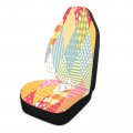 Yettasbin Colorful Patchwork Front Car Seat Cover Non-slip Stain Water Resistant Breathable Protector Universal Fits Suv Auto
