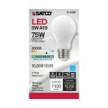Satco 6 Pack Dimmable Led Filament Lamps S12428 High Lumens 11 Watt A19 Soft White Medium Base 4000k 90 Cri 120 Volt For Use At