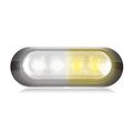 M20384wycl White Amber Ultra Thin 4 Led Warning Strobe Light Surface Mount With Clear Lens 0 9 In Low Profile Design 22 Flash 