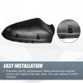 X Autohaux Car Rear View Left Driver Side Mirror Cover Cap Replacement Silver Tone For Opel Vauxhall Astra H 2004-2009 Guard