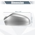 X Autohaux Car Rear View Left Driver Side Mirror Cover Cap Replacement Silver Tone For Opel Vauxhall Astra H 2004-2009 Guard