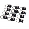 Zcargel Kayak D-ring 12 Pcs-ring Tie Down Stainless Steel Fishing Rigging D Ring Boat Canoe D With Screw For Sailboat Trailel