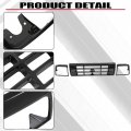 Hecasa Front Grille Headlight Bezel Compatible With 1992-1997 Ford Bronco F-150 F-250 Hd F-350 Replacement For Fo1200172