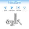 20pcs M8-1 25x35mm Flanged Button Head Socket Cap Screws 304 Stainless Steel Drive Fasteners Bolts Fully Thread Machine Silver