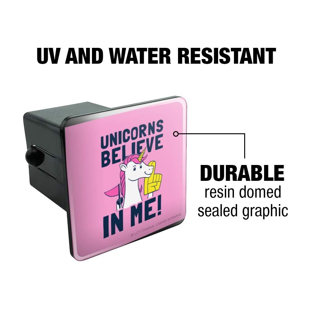 Graphics More Unicorns Believe In Me Funny Humor Tow Trailer Hitch Cover Plug Insert
