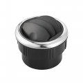 X Autohaux 4pcs 70mm Air Conditioning Deflector Outlet Side Roof Round Vent Ventilation For Car Rv Bus Black Silver Tone