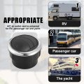 X Autohaux 4pcs 70mm Air Conditioning Deflector Outlet Side Roof Round Vent Ventilation For Car Rv Bus Black Silver Tone