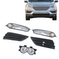 Pair Of Clear Lens Front Fog Light W Cover Bezel Replacement For Pilot 2016-2018 33900tbaa01 33950t5ra01 Driver Left And 