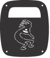 Jeeptails Kokopelli Tail Lamp Light Covers For Jeep Cj Or Yj And Tj Wranglers Black Set Of 2 