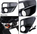 Cuztom Tuning Va Bumper Fog Light Bezel Cover Smoke Tinted Lens White Led Strip Drl Compatible With For Wrx Sti