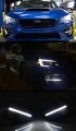 Cuztom Tuning Va Bumper Fog Light Bezel Cover Smoke Tinted Lens White Led Strip Drl Compatible With For Wrx Sti