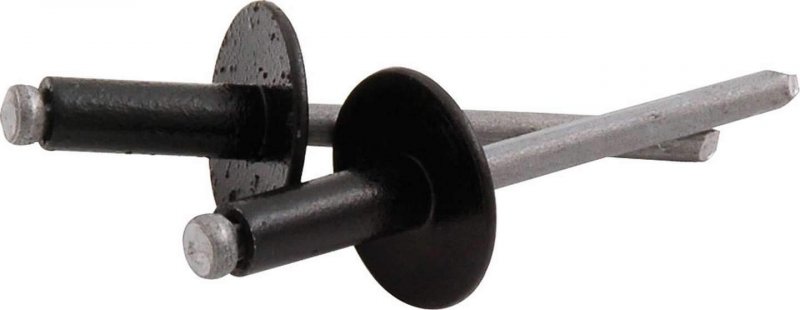 All18168 Large Head Aluminum Rivets Black 3 16 In Od 1 4 To 8 Grip Range Pack Of 250